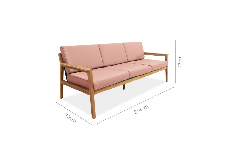 Agate 3 Seater Sofa - Terracotta