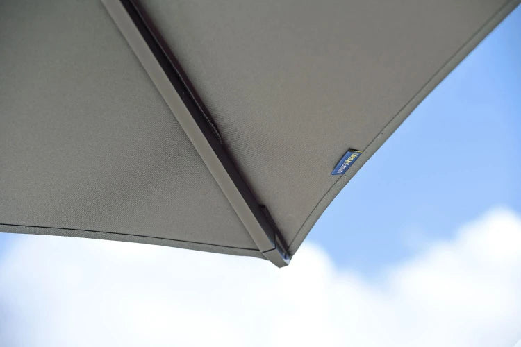 3m Deluxe Square Cantilever Aluminium Parasol Set - Grey