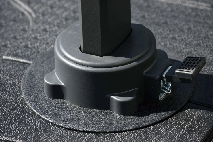 3m Deluxe Square Cantilever Aluminium Parasol Set - Grey