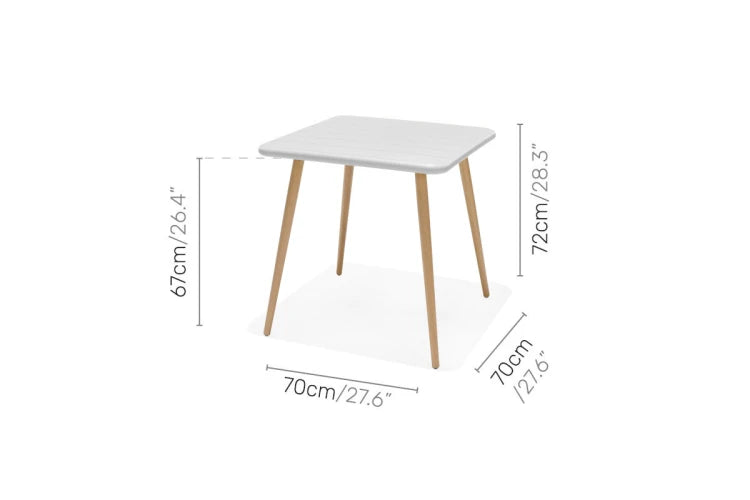 Nassau square table 70x70cm - Social Plastic® white