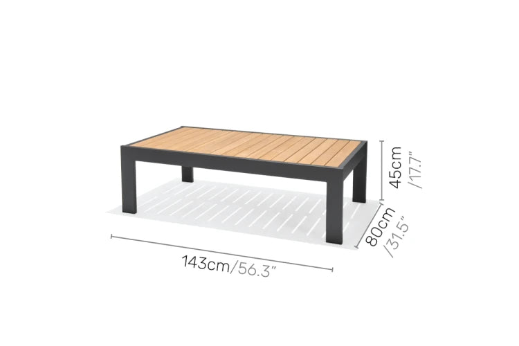 Palau rect. coffee table 143x80cm