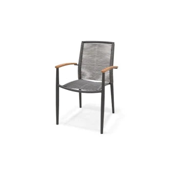 Topaz Dark Stacking Rope Armchair