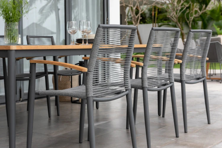 Topaz Dark Stacking Rope Armchair