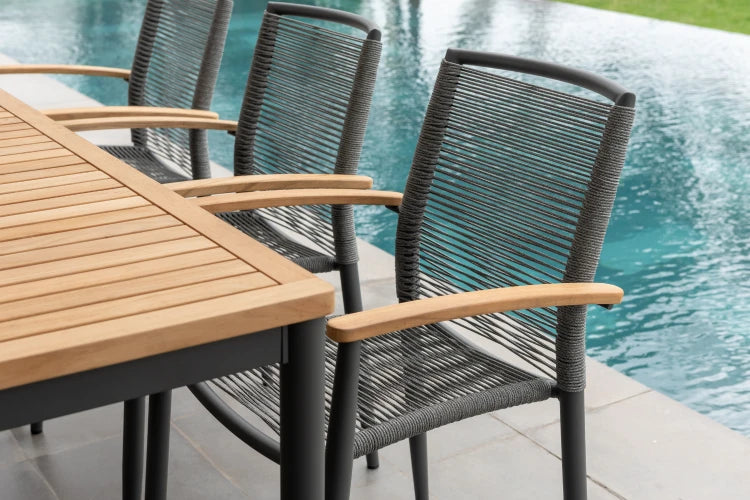 Topaz Dark Stacking Rope Armchair