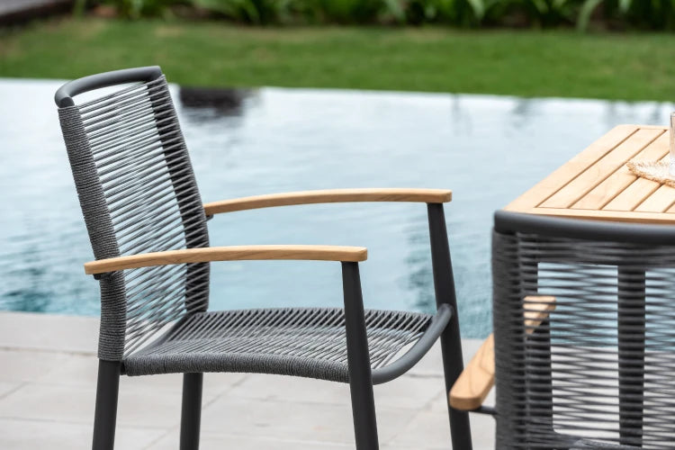 Topaz Dark Stacking Rope Armchair
