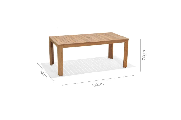 Zircon Rect. Table 180x90cm, 76h