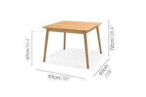 Nassau square table 97x97cm