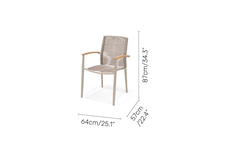 Topaz Light Rope Stacking Chair
