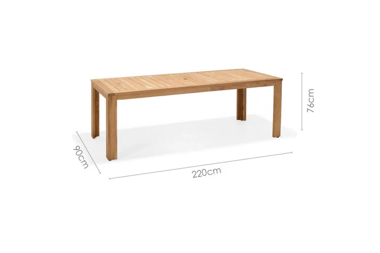 Zircon Rect. Table 220x90cm, 76h